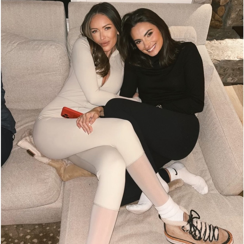 WeWoreWhat Cream and Black Jumpsuits